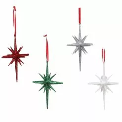 Hot Sale ✔️ Assorted Glitter Plastic Starburst Ornament by Ashland® ✔️