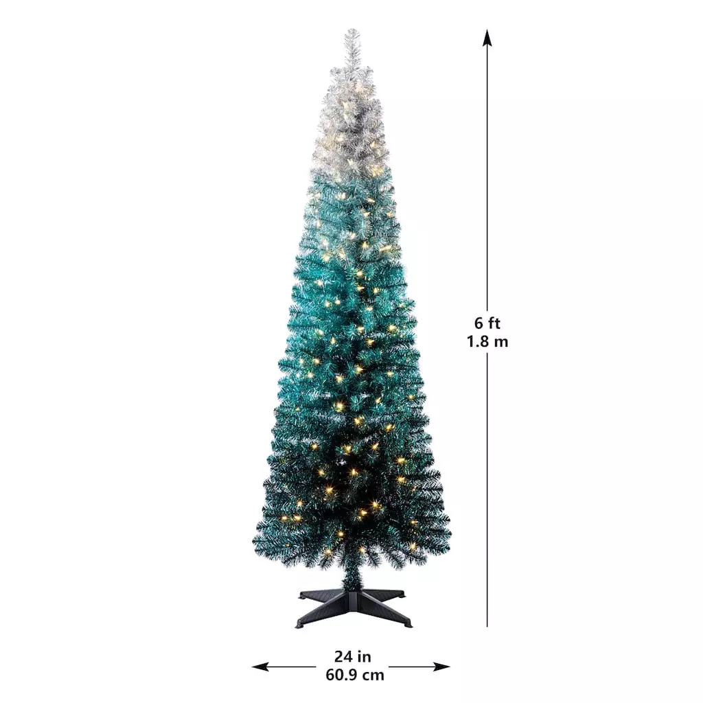 Top 10 💯 6ft. Pre-Lit Alexa Ombre Fir Artificial 😍 Christmas Tree, Warm White LED Lights by Ashland® ❤️ 8 Top 10 💯 6ft. Pre-Lit Alexa Ombre Fir Artificial 😍 Christmas Tree, Warm White LED Lights by Ashland® ❤️ - Image 6