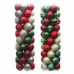 Promo 🎁 Assorted 50ct. 2" Farmhouse Ball Ornament Set by Ashland® ✨