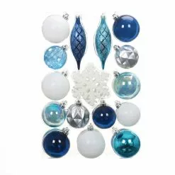 Top 10 🌟 40ct. Silver, White & Blue Shatterproof Christmas Ornament Set by Ashland® 🛒