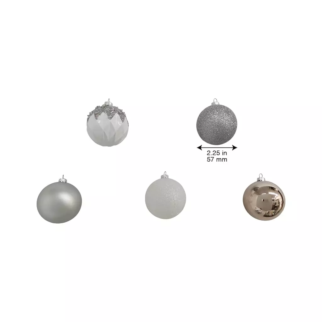 Top 10 🥰 Assorted 50ct. Silver & White Ball Ornaments by Ashland® 🌟 6 Top 10 🥰 Assorted 50ct. Silver & White Ball Ornaments by Ashland® 🌟 - Image 4