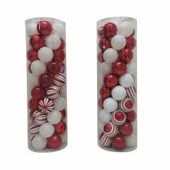 Outlet 👍 Assorted 50ct. Red & White Ball Ornaments by Ashland® 🎁