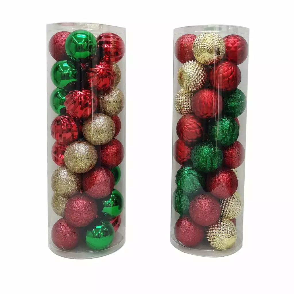 New ✨ Assorted 32ct. 3" Red, Green & Gold Shatterproof Ball Ornaments by Ashland® 😉 3 New ✨ Assorted 32ct. 3" Red, Green & Gold Shatterproof Ball Ornaments by Ashland® 😉