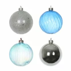 Best Pirce 🛒 Assorted 32ct. 2.5" Silver, Blue & White Ball Ornament Set by Ashland® ⌛ -Michaels Store 10672848 3