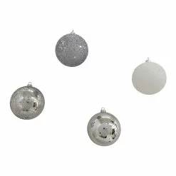 Hot Sale ✔️ Assorted 32ct. 3" Silver & White Shatterproof Ball Ornaments by Ashland® ⭐ -Michaels Store 10672849 2