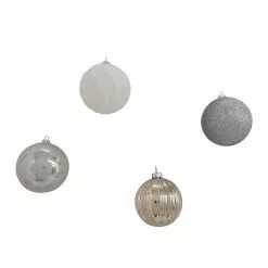 Hot Sale ✔️ Assorted 32ct. 3" Silver & White Shatterproof Ball Ornaments by Ashland® ⭐ -Michaels Store 10672849 3