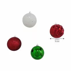 Outlet ✨ Assorted 32ct. 3" Red, Green & White Shatterproof Ball Ornaments by Ashland® ❤️ -Michaels Store 10672856 4