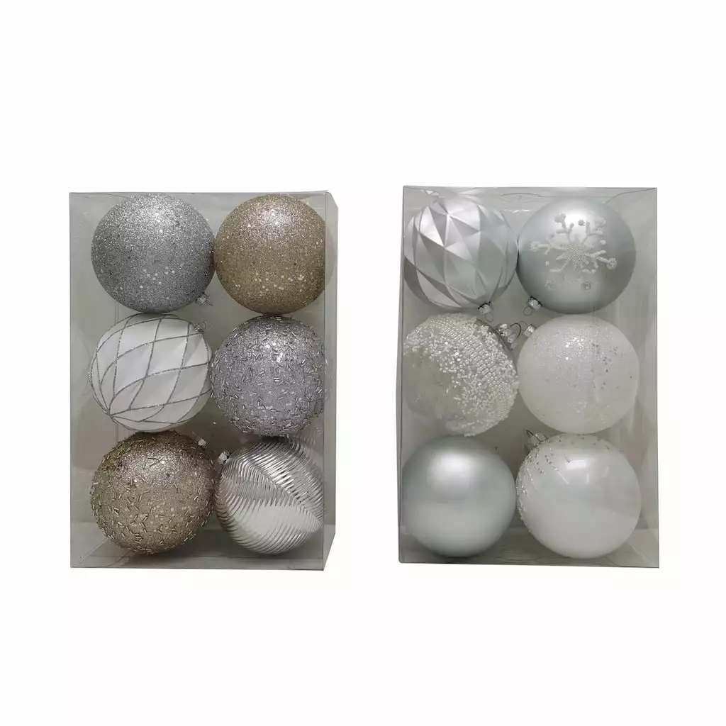Deals ⌛ Assorted 6ct. 4.5" Silver & White Shatterproof Ball Ornaments by Ashland® 😉 3 Deals ⌛ Assorted 6ct. 4.5" Silver & White Shatterproof Ball Ornaments by Ashland® 😉