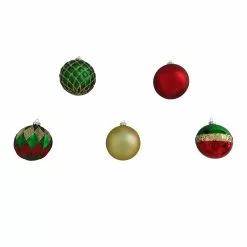 Hot Sale ✔️ Assorted Red, Green & Gold Plastic Round Ornaments by Ashland® ⌛ -Michaels Store 10672881 3
