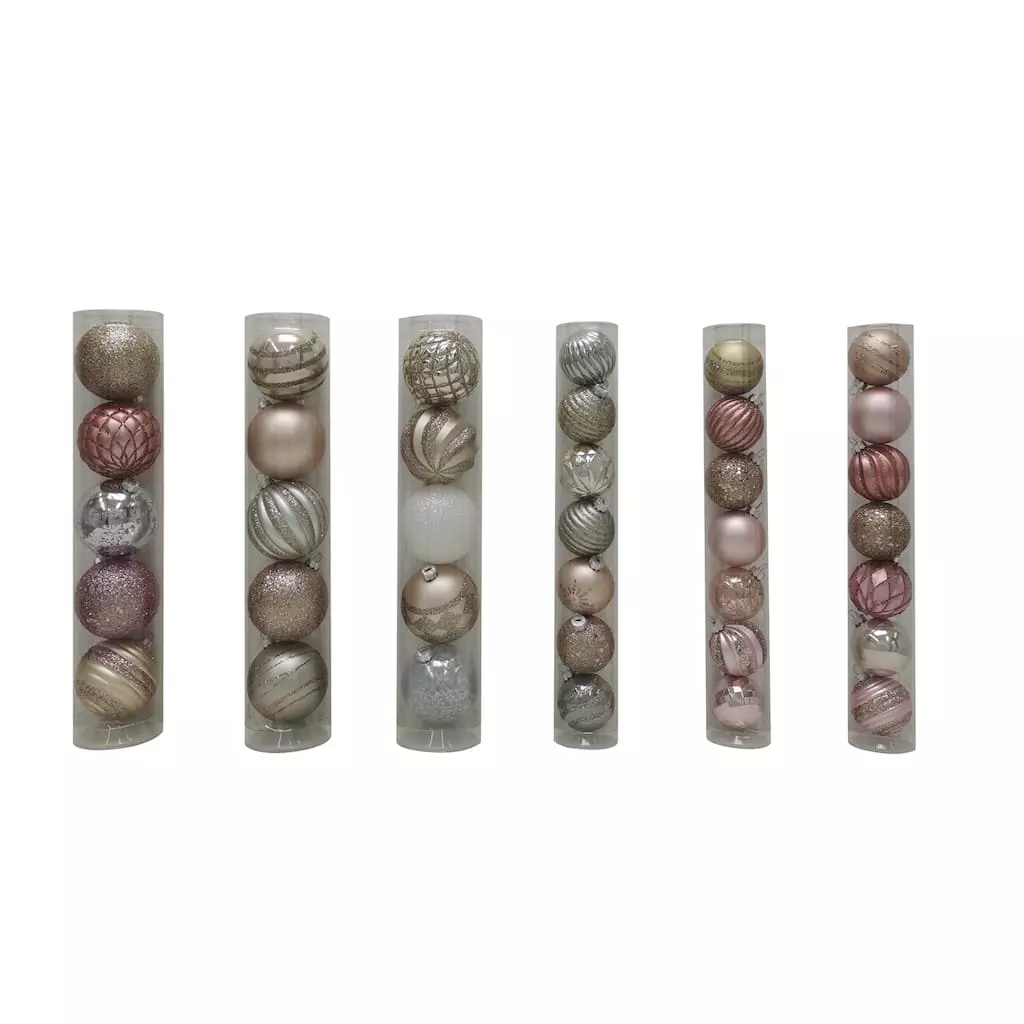 Best Sale ✔️ Assorted Pink Plastic Round Ornaments by Ashland® ✨ 3 Best Sale ✔️ Assorted Pink Plastic Round Ornaments by Ashland® ✨