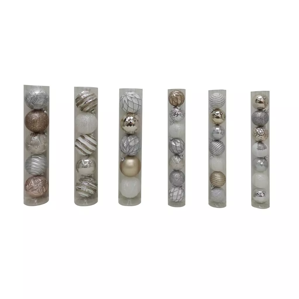 Top 10 ๐ Assorted Silver & White Plastic Round Ornaments by Ashland® ๐ 3 Top 10 ๐ Assorted Silver & White Plastic Round Ornaments by Ashland® ๐