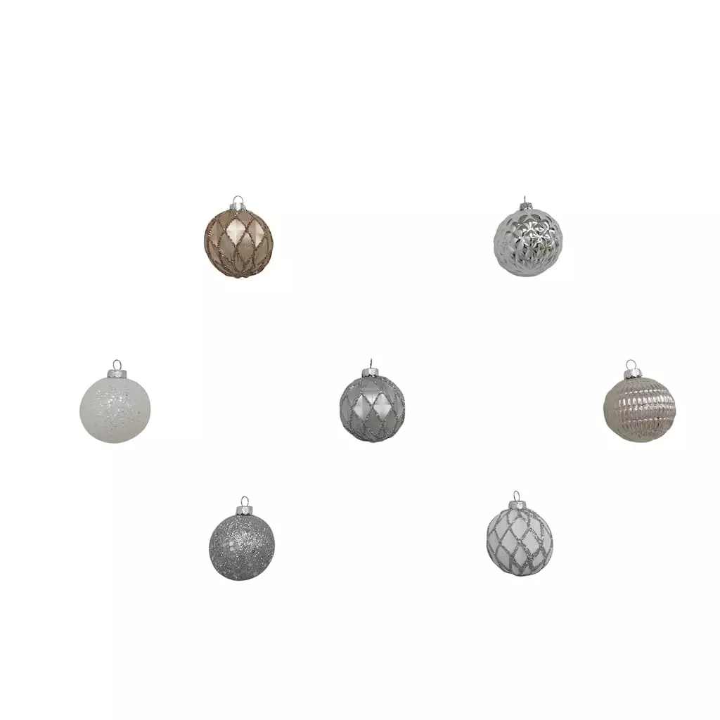 Top 10 ๐ Assorted Silver & White Plastic Round Ornaments by Ashland® ๐ 7 Top 10 ๐ Assorted Silver & White Plastic Round Ornaments by Ashland® ๐ - Image 5