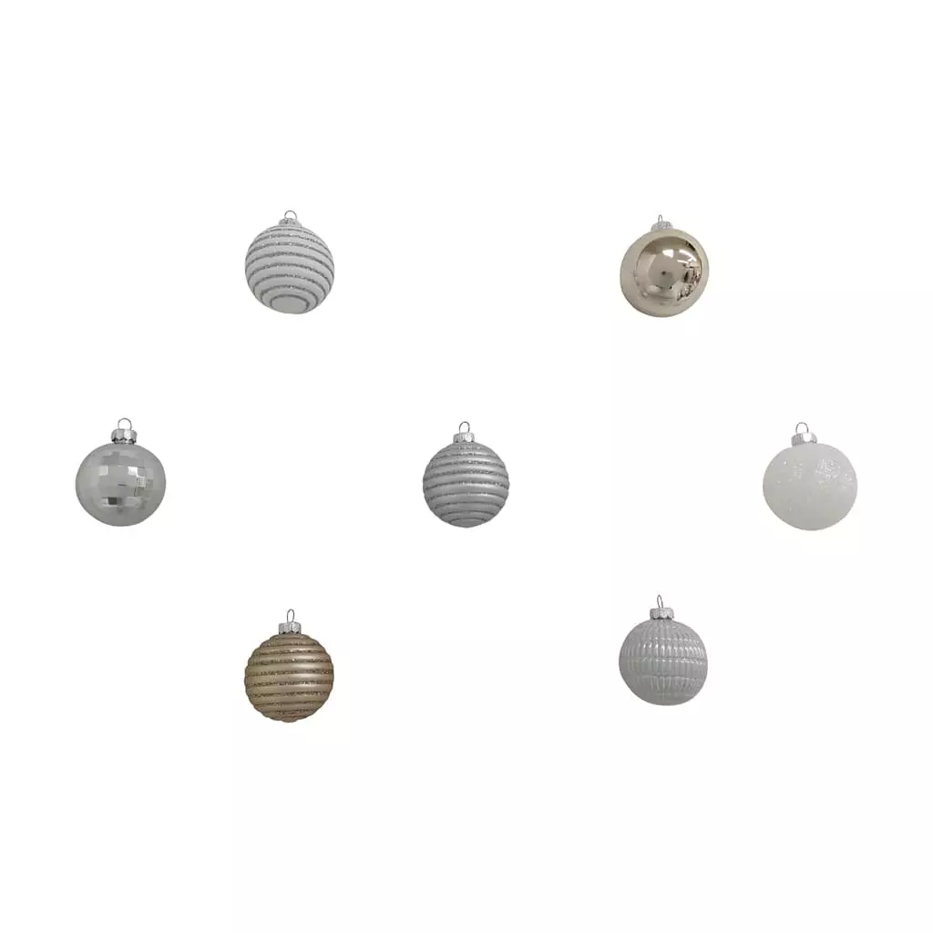 Top 10 ๐ Assorted Silver & White Plastic Round Ornaments by Ashland® ๐ 8 Top 10 ๐ Assorted Silver & White Plastic Round Ornaments by Ashland® ๐ - Image 6