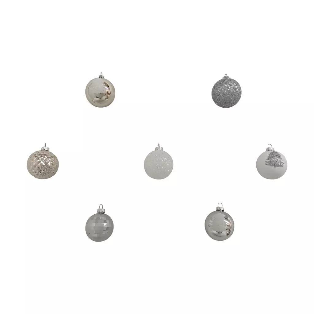 Top 10 ๐ Assorted Silver & White Plastic Round Ornaments by Ashland® ๐ 9 Top 10 ๐ Assorted Silver & White Plastic Round Ornaments by Ashland® ๐ - Image 7