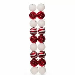 Budget 🌟 18ct. 4" Red & White Shatterproof Ball Ornaments by Ashland® 💯