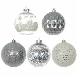Cheapest ✔️ 18ct. 4" Silver & White Shatterproof Ball Ornaments by Ashland® ✔️ -Michaels Store 10672899 2