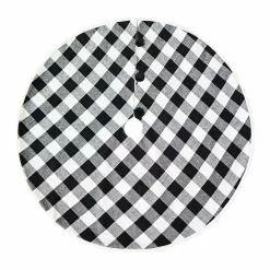 Hot Sale ✨ 48" Black & White Buffalo Check Tree 🎉 Skirt by Ashland® ✔️