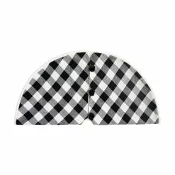 Hot Sale ✨ 48" Black & White Buffalo Check Tree 🎉 Skirt by Ashland® ✔️ -Michaels Store 10672923 3
