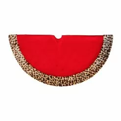 Promo ❤️ 48" Red Tree 😉 Skirt with Leopard Trim by Ashland® ✨ -Michaels Store 10672932 4