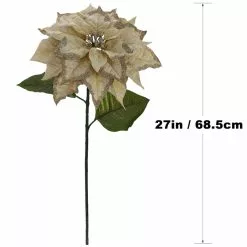 Promo 🌟 Light Gold Glitter Poinsettia Stem by Ashland® 🔔 9 Promo 🌟 Light Gold Glitter Poinsettia Stem by Ashland® 🔔 -Michaels Store 10673369 4