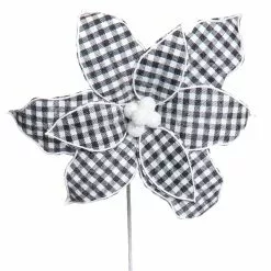 Flash Sale ❤️ Black & White Buffalo Check Poinsettia by Ashland® ✨ 6 Flash Sale ❤️ Black & White Buffalo Check Poinsettia by Ashland® ✨ -Michaels Store 10673372 2