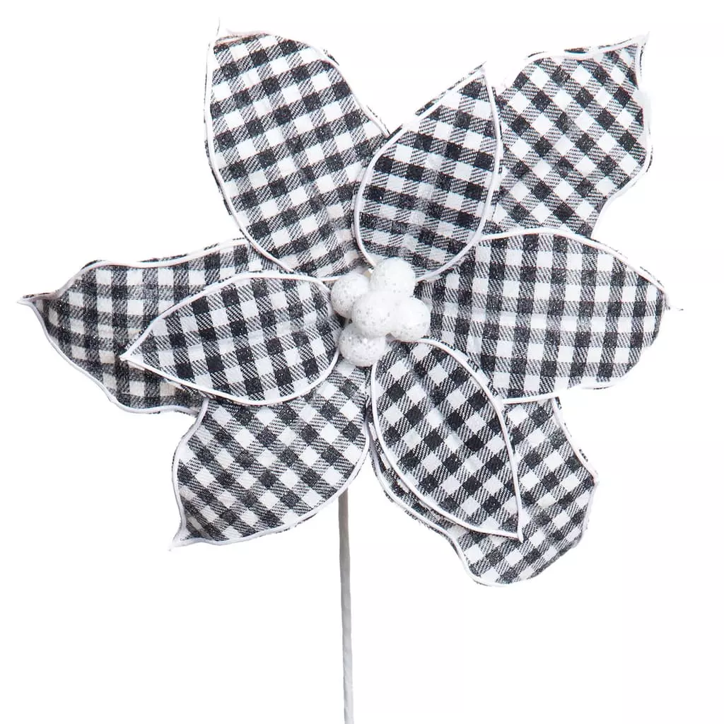 Flash Sale ❤️ Black & White Buffalo Check Poinsettia by Ashland® ✨ 4 Flash Sale ❤️ Black & White Buffalo Check Poinsettia by Ashland® ✨ - Image 2
