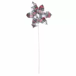 Coupon 🌟 Red, Green, & White Plaid Poinsettia Stem by Ashland® 🔥