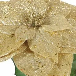 New 👏 Glitter Gold Poinsettia Stem by Ashland® ✨ -Michaels Store 10673443 2