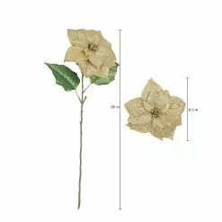New 👏 Glitter Gold Poinsettia Stem by Ashland® ✨ -Michaels Store 10673443 3