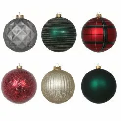 Wholesale 🔥 Assorted 6ct. 4.5" Farmhouse Ball Ornament Set by Ashland® 🔔 -Michaels Store 10673664 3