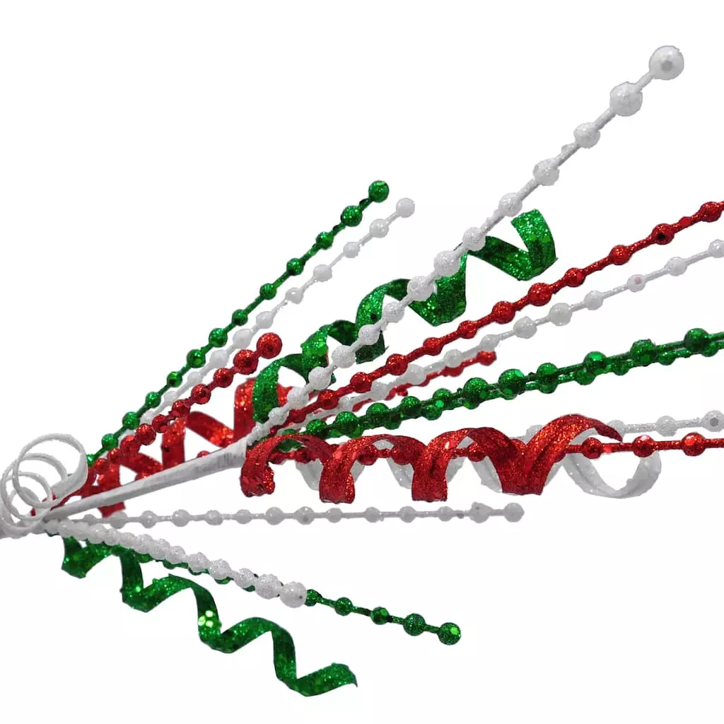 Budget 👍 Red, Green & White Glittered Berry Swirl Spray by Ashland® 😍 4 Budget 👍 Red, Green & White Glittered Berry Swirl Spray by Ashland® 😍 - Image 2