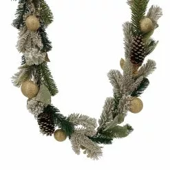 Budget 🔥 6ft. Gold Ornament Pine & Laurel Leaf Garland by Ashland® 😀