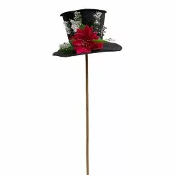 Best Sale ⭐ Black Hat with Red Poinsettia Stem by Ashland® 😍