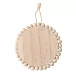 Flash Sale 🛒 4" DIY Unfinished Beaded Wood Circle Ornament by Michaels ⭐