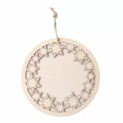 Best Pirce 🎉 4" DIY Unfinished Wood Snowflake Round Ornament by Michaels 🧨