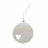 Promo 🤩 4" Unfinished Ceramic Round Heart Ornament by Michaels ❤️