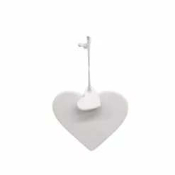 Flash Sale ✔️ 4" Unfinished Ceramic Heart Ornament by Michaels ⭐