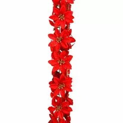 Deals 🥰 6ft. Red Satin Poinsettia Chain Garland by Ashland® 🧨