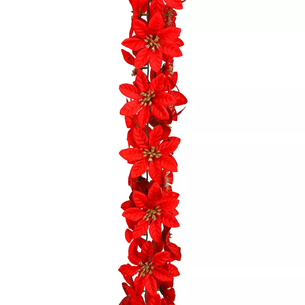 Deals 🥰 6ft. Red Satin Poinsettia Chain Garland by Ashland® 🧨 3 Deals 🥰 6ft. Red Satin Poinsettia Chain Garland by Ashland® 🧨