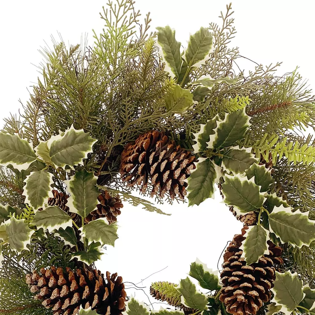 Coupon ⭐ 24" Holly & Pinecone Wreath by Ashland® ✨ 4 Coupon ⭐ 24" Holly & Pinecone Wreath by Ashland® ✨ - Image 2