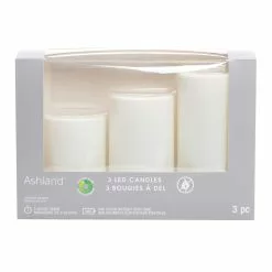 Brand new 🔥 6 Packs: 3 ct. (18 total) White LED Pillar Candles by Ashland® 🥰 -Michaels Store 10674909 6 1