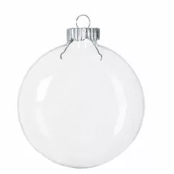 Discount ⌛ Christmas 3ct. 4" Clear Glass Disc Ornaments by Michaels 👍