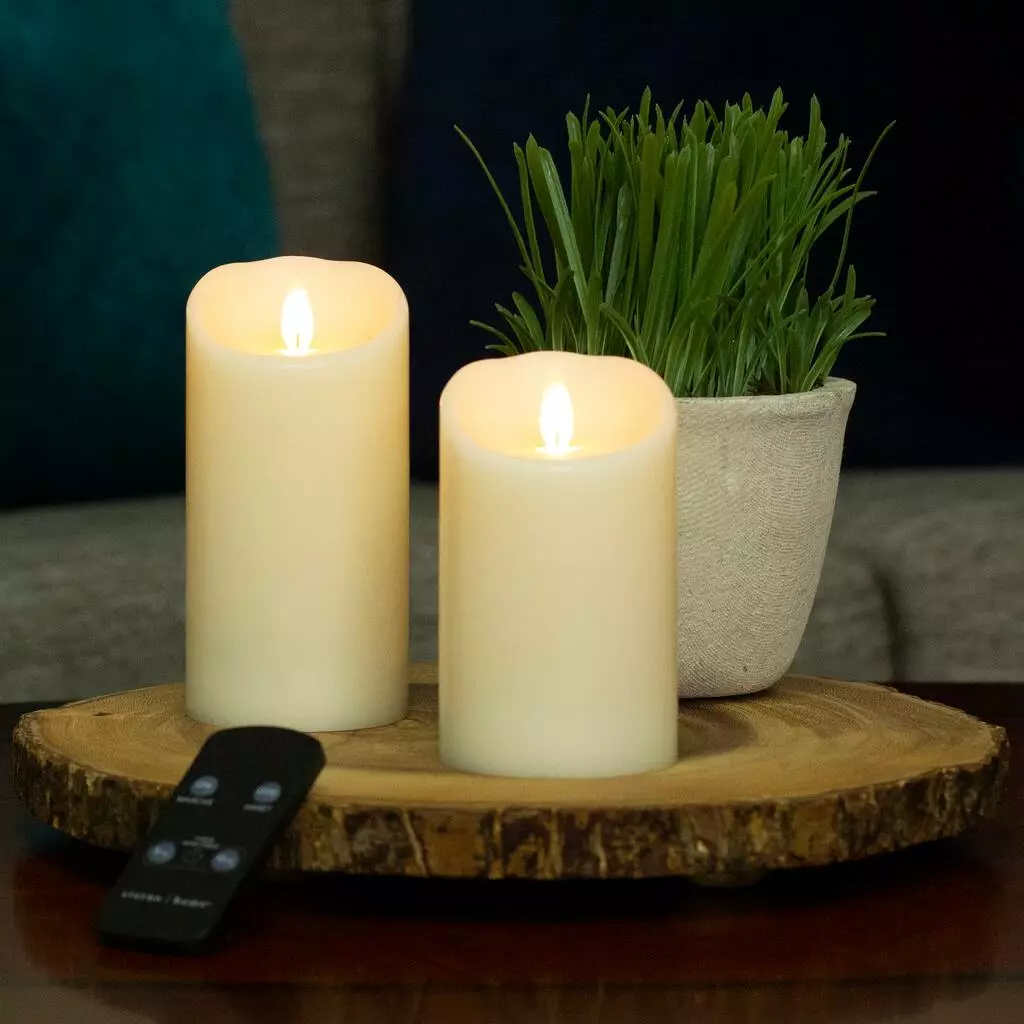 Cheap 🛒 Sterno Home™ Cream LED Wax Pillar Candles, 2ct. by Ashland 🤩 8 Cheap 🛒 Sterno Home™ Cream LED Wax Pillar Candles, 2ct. by Ashland 🤩 - Image 6