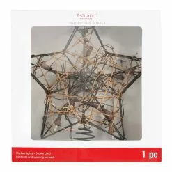 Promo ✔️ 11" Lighted Grapevine Star Tree Topper by Ashland® 🔔