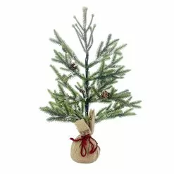 Discount 🤩 24" Pine Tree with Pinecones & Snow in Burlap Bag by Ashland® ✨