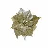 Deals 😍 Gold Glitter Poinsettia Clip by Ashland® 🎉 -Michaels Store 10675744 1