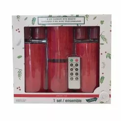 Best Pirce 😍 Mottled Red LED Pillar Candle Set by Ashland® 😍 -Michaels Store 10675805 3