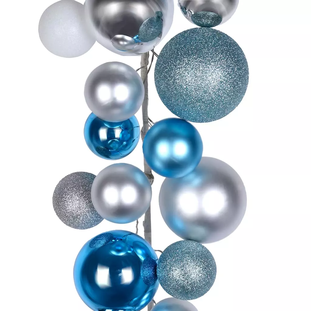 Outlet ✨ 6ft. Blue & Silver Ball Ornament Garland by Ashland® ⌛ 3 Outlet ✨ 6ft. Blue & Silver Ball Ornament Garland by Ashland® ⌛