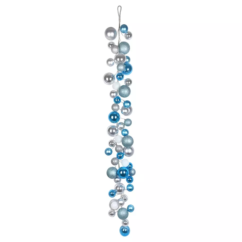 Outlet ✨ 6ft. Blue & Silver Ball Ornament Garland by Ashland® ⌛ 4 Outlet ✨ 6ft. Blue & Silver Ball Ornament Garland by Ashland® ⌛ - Image 2