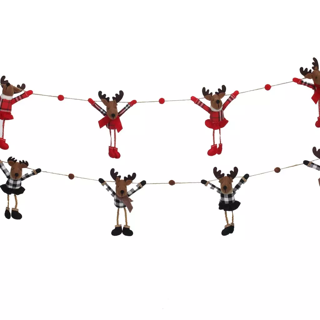 Brand new 🌟 Assorted 6ft. Reindeer Garland by Ashland® ❤️ 3 Brand new 🌟 Assorted 6ft. Reindeer Garland by Ashland® ❤️
